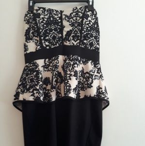 Plus Size Mini Peplum Dress